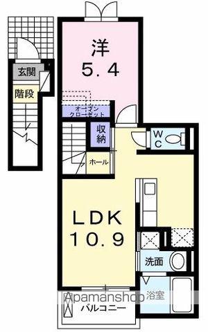 フィデール庚午(1LDK/2階)の間取り写真