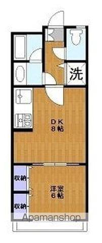 ダイアパレス出水(1DK/6階)の間取り写真