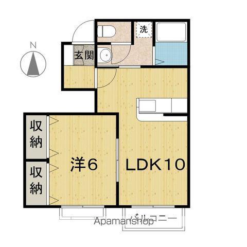 ソレアード・シュテレ(1LDK/1階)の間取り写真