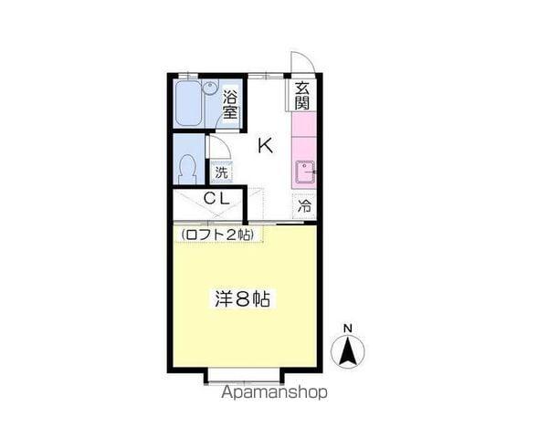 ドリーム館S棟(1K/1階)の間取り写真