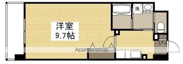 リビンコートSTUDIO奉還町(1K/7階)の間取り写真