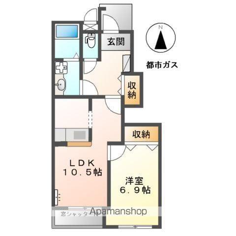 SMART HOME(1LDK/1階)の間取り写真