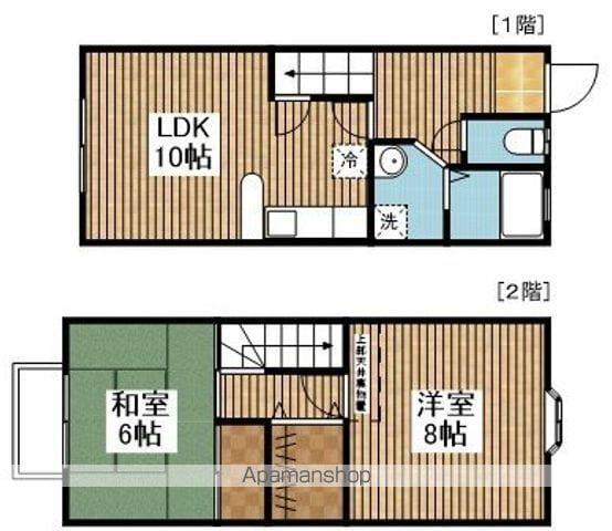 オーグ県庁前(2LDK/2階)の間取り写真