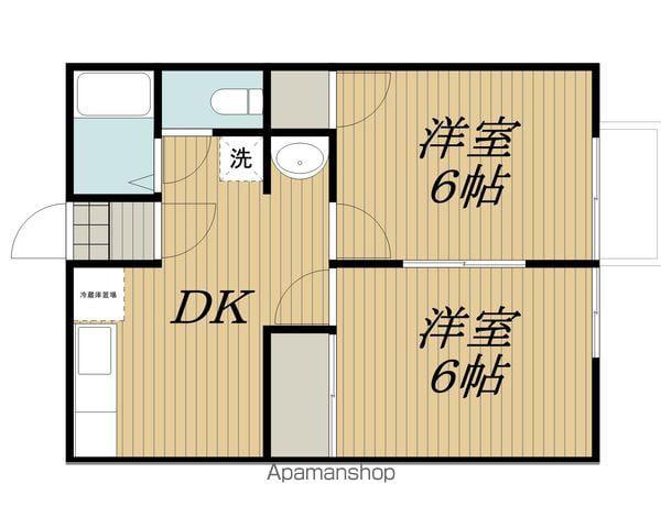 シティハイムみずきB棟(2DK/1階)の間取り写真