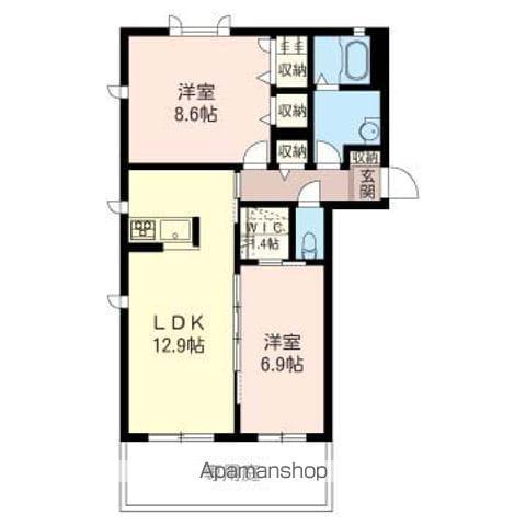 MERRY ISLAND Ⅱ(2LDK/1階)の間取り写真