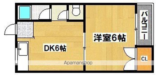 JP大阪住吉ビル(1DK/4階)の間取り写真
