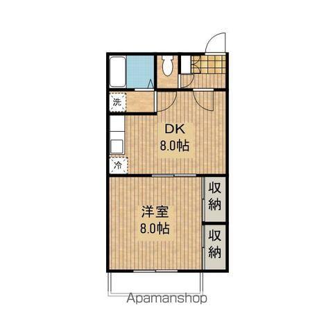 レジデンス八日町(1DK/3階)の間取り写真