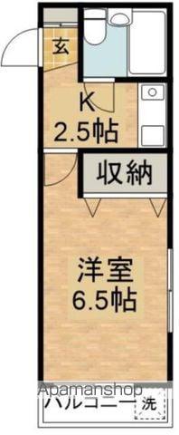 JUN 新所沢 A(1K/2階)の間取り写真