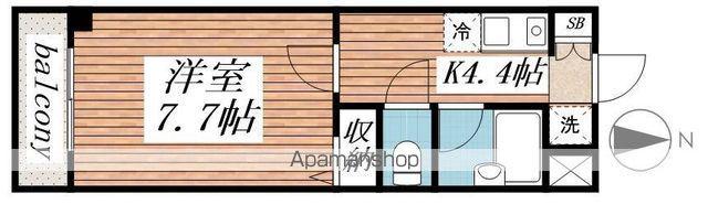 さくらマンション(1K/4階)の間取り写真