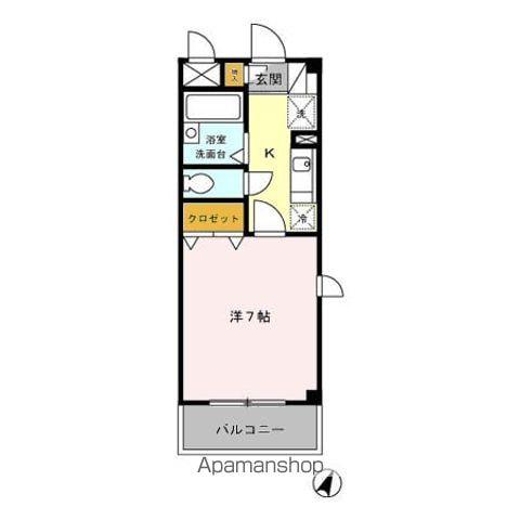 ソレーユ(1K/3階)の間取り写真