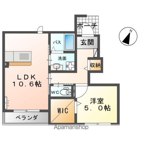 スターテラスYOSHIDA(1LDK/1階)の間取り写真
