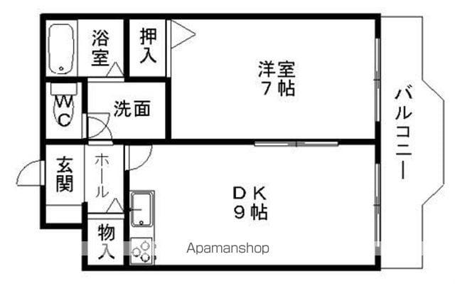 コーポYSD(1DK/1階)の間取り写真