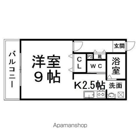 クールラピュタ(1K/3階)の間取り写真