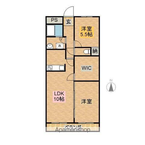 レオパレス宝(2LDK/2階)の間取り写真