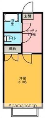 ベルトピア福島9(1K/2階)の間取り写真