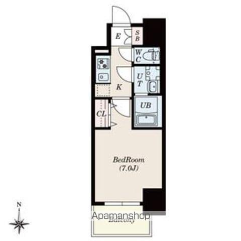 SーRESIDENCE尾頭橋CLARITY(1K/4階)の間取り写真