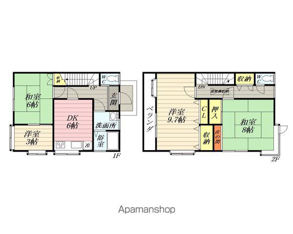 ハイツカミーナ(4DK/2階)の間取り写真