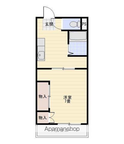 エクセレンス蔵本(1DK/3階)の間取り写真