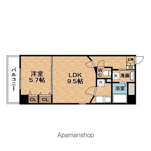 SPECIALE(1LDK/8階)の間取り写真