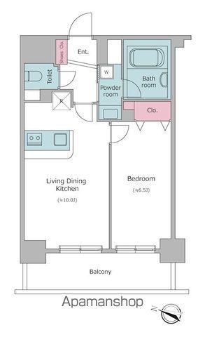 レジディア神田東(1LDK/7階)の間取り写真