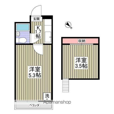 クレマチス(1K/2階)の間取り写真