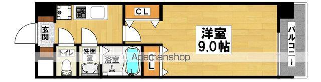 グリュックメゾン エスーサカイ16(1K/5階)の間取り写真