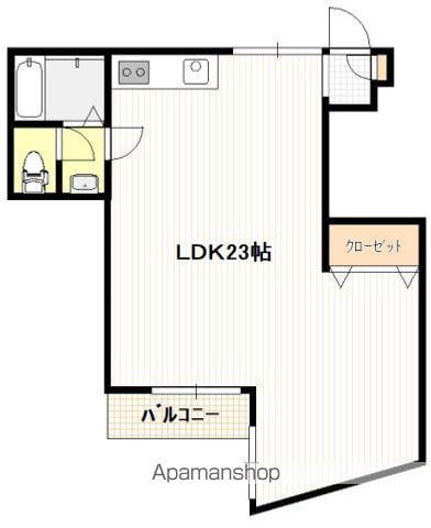 滝本ビル(ワンルーム/1階)の間取り写真