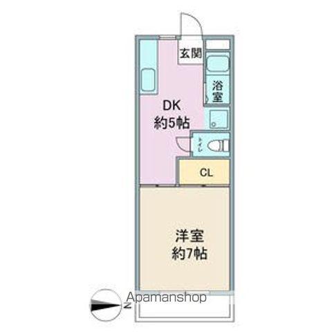 サンライズⅡ(1DK/3階)の間取り写真