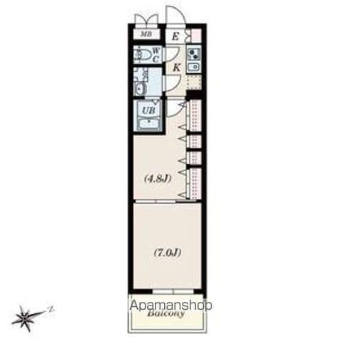SーRESIDENCE神沢AFFORD 中(2K/3階)の間取り写真