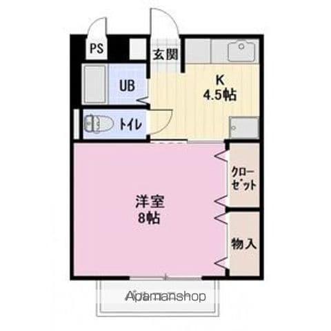 SURPLUSONEMARUI(1K/2階)の間取り写真
