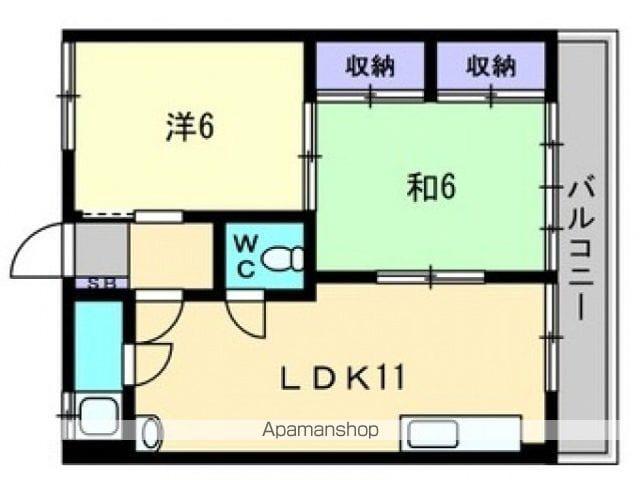 波多野マンション(2LDK/3階)の間取り写真