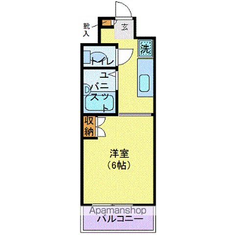 メゾン ド ディマンシェ(1K/6階)の間取り写真