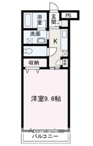 ベルフォール(1K/1階)の間取り写真