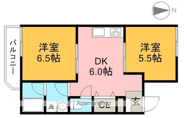 東の丸マンション(2DK/4階)の間取り写真