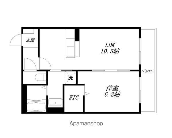 SUNRISEHILLS(1LDK/1階)の間取り写真