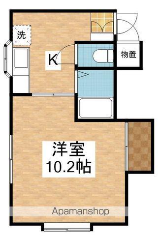 ドミール欧城Ⅲ(1K/2階)の間取り写真