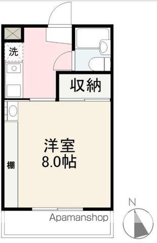 ハーモニースクエア瓦町(1K/4階)の間取り写真