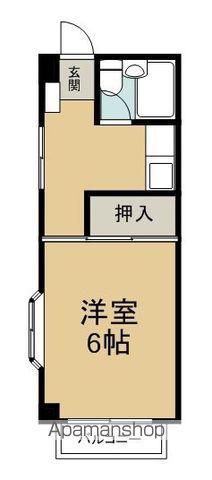 カーサ伊庄段北(1K/2階)の間取り写真