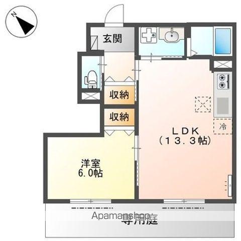 アリビオ(1LDK/1階)の間取り写真