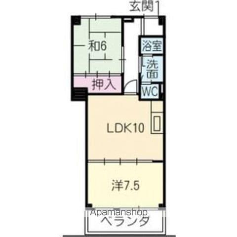 LA BELLE SANTE(2LDK/6階)の間取り写真