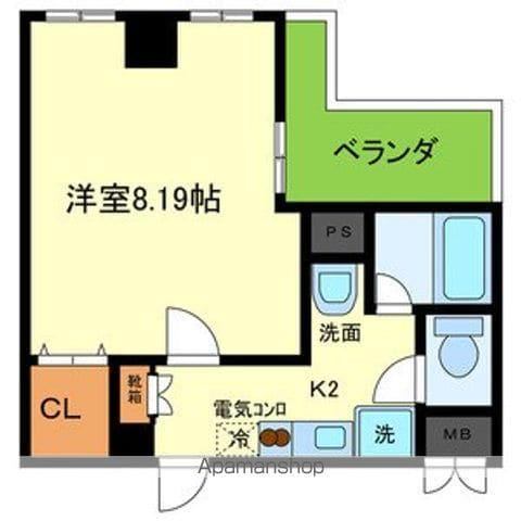 B-RISE新町(1K/10階)の間取り写真