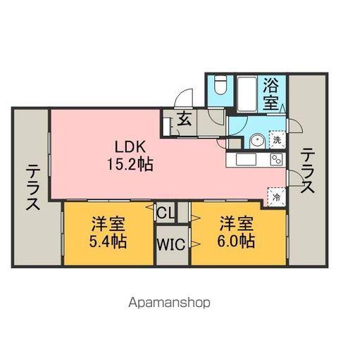 ルベルムⅡ(2LDK/3階)の間取り写真