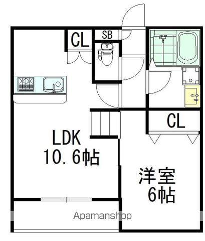 エテルナ(1LDK/2階)の間取り写真