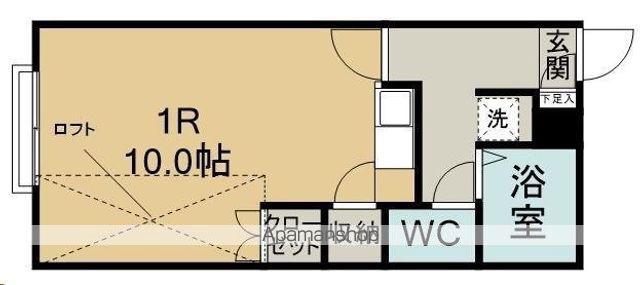 サクシード青葉(ワンルーム/2階)の間取り写真
