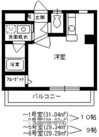 南町ヒルズ(ワンルーム/5階)の間取り写真