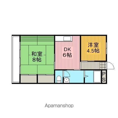パールハイツIMOTO(2DK/2階)の間取り写真
