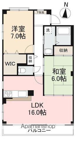 フォブールK(2LDK/2階)の間取り写真