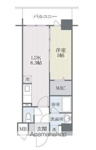 モダンパラッツォ博多SUR(1LDK/13階)の間取り写真