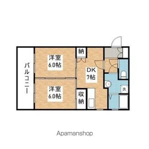 マンションリバーエイト(2DK/3階)の間取り写真