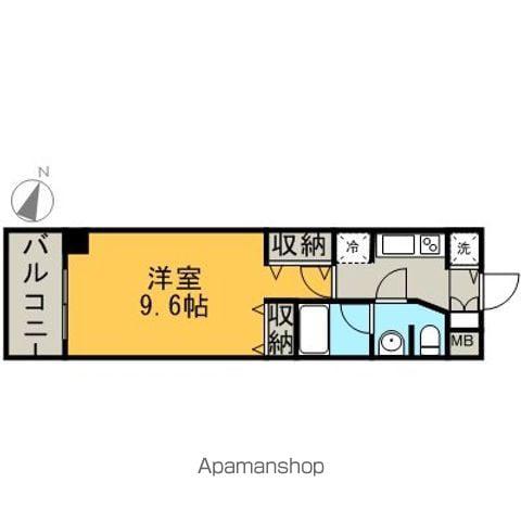 セノアタワー泉(1K/8階)の間取り写真